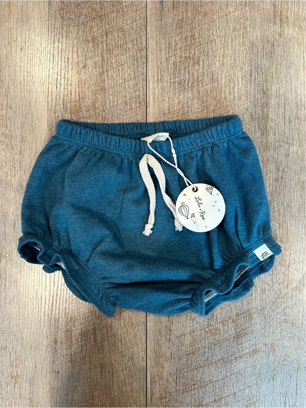 Lulu + Roo Teal Toddler Bloom Shorts with Drawstring